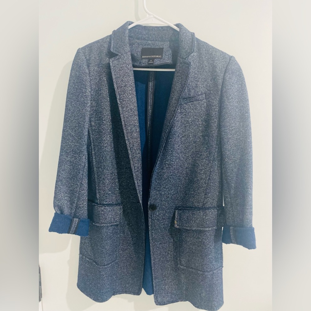 Blue Grey Banana Republic Blazer
